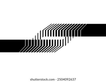 Striped vector stripe. Abstract background of broken black lines on a white background with space for text. Modern design element. Sports pattern. Modern vector frame. Vector stripe. border