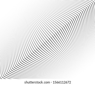 Striped vector template for your ideas, monochromatic lines texture. Pattern waved lines texture. Abstract halftone background