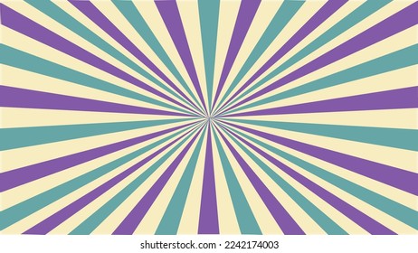 Striped vintage sunburst background vector illustration.