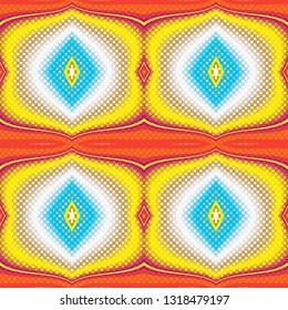 Striped vivid seamless pattern in retro style. Vector image. Eps 10