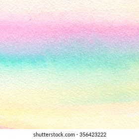 Striped watercolor colorful green pink yellow decorative paper grain texture vector card for greeting, invitation, scrapbook, poster, wallpaper, print, template. Abstract brush paint strokes banner