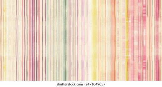 Striped watercolor pattern.  seamless pattern with colored different curved lines, watercolor illustration multicolor for surface print ikat gradient tileable wallpaper.