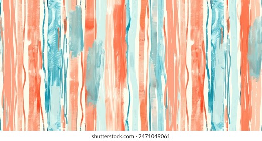 Striped watercolor pattern.  seamless pattern with colored different curved lines, watercolor illustration multicolor for surface print ikat gradient tileable wallpaper.