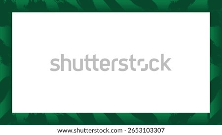 Striped watermelon rind frame border vector design on transparent background