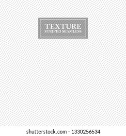 Striped wave seamless background. Wavy repeatable geometric pattern - gray diagonal design. Similar to fabric texture.