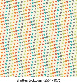 striped wavy seamless pattern with hearts