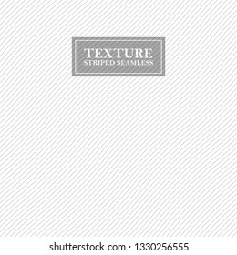 Striped wavy seamless texture - gray design. Fabric vector geometric pattern.  Diagonal lines - repeatable background.