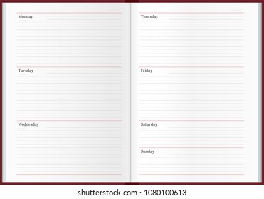 Three Line English Paper Sheet Notebook Stock Vector (Royalty Free ...