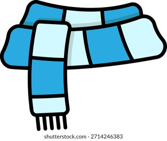 Ilustración plana de bufanda de invierno a rayas