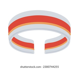 striped wristband icon isolated design