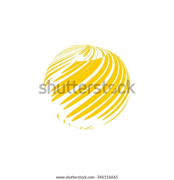 Striped Yellow Background Logo Design Light Stock Vector (Royalty Free