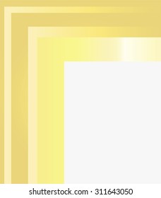  Striped yellow frame corner blank design template with empty space  for text.