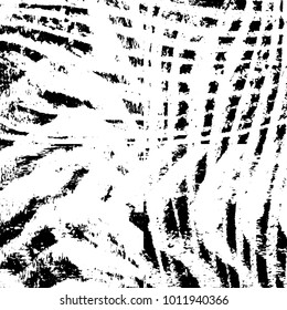 Striped Zebra Skin leather Overlay Grunge Vector Texture For Your Design. Empty distressed wooden fiber background. EPS10 vector.