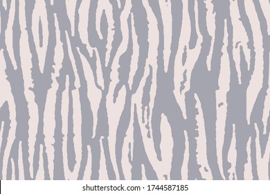 Striped zebra.Gray on beige background .Animal print, realistic texture.Seamless pattern for wallpaper, textile, fabric, interior. Vector illustration