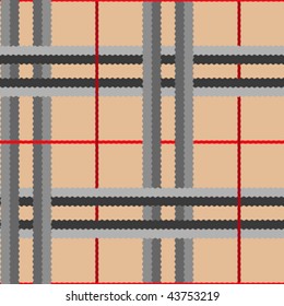 striped zig-zag mesh, abstract art illustration