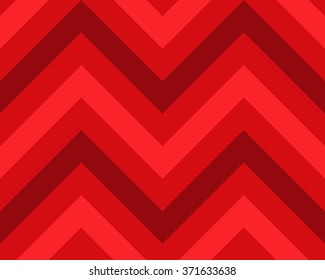 Striped, zigzagging seamless pattern. Zig-zag line texture. Stripy geometric background. Red colored. Winter theme. Vector