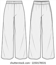 STRIPER HIGH WAIT PAJAMA SLEEP WEAR BOTTOM FOR TEEN GIRLS AND WOMEN IN EDITABLE FILE