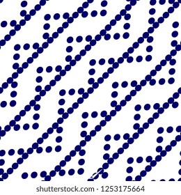 Stripes abstract geometric lines seamless pattern vector illustration with dots ornament. Art deco scandinavia style.