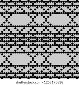 Stripes abstract geometric lines seamless pattern vector illustration with dots ornament. Art deco scandinavia style.