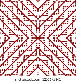 Stripes abstract geometric lines seamless pattern vector illustration with dots ornament. Art deco scandinavia style.