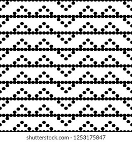 Stripes abstract geometric lines seamless pattern vector illustration with dots ornament. Art deco scandinavia style.