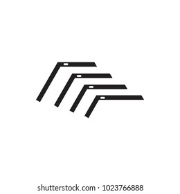 stripes arrows up logo vector