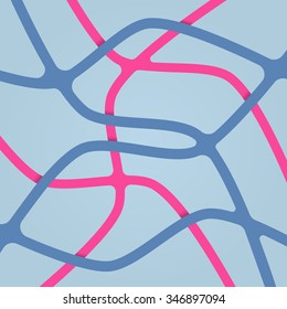 Stripes background. Abstract stripes background. Crossing stripes. Nodes in intersections stripes. Stripes background 3d. Stripes background different levels. Overlapping abstract stripes background.