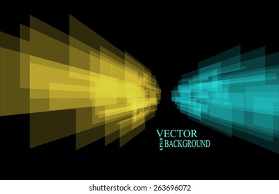 Stripes background perspective yellow and blue