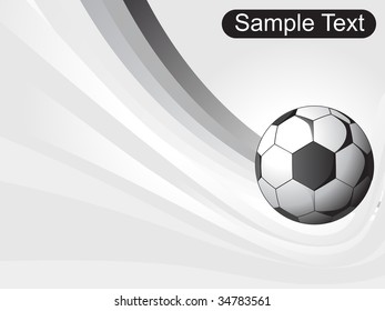 stripes background with soccer ball illustration