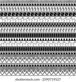 stripes black and white animal print seamless pattern with zebra illustrations