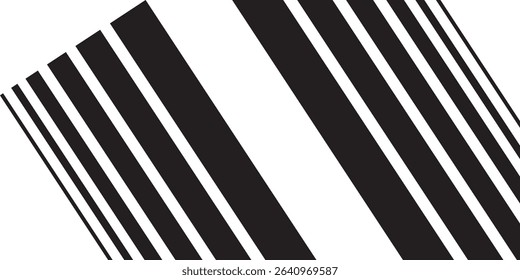 Stripes black and white with diagonal color transition.