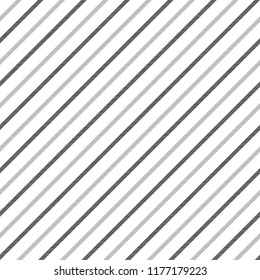 Stripes black white seamless pattern diagonal texture. Vector illustration.