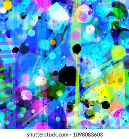 Stripes and blots. Colorful seamless texture. Abstract vector background for web page, banners backdrop, fabric, home decor, wrapping