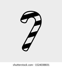 Stripes cane candy icon. New trendy cane candy vector illustration symbol.