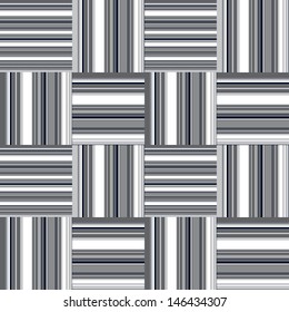Stripes chess board Black and White