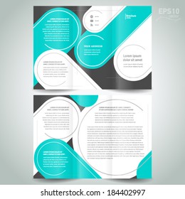 stripes circle line - brochure design template