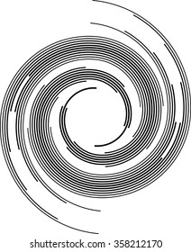 Stripes . Circle lines. Vector Spiral Illustration 