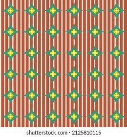 Stripes Circles Floral Geometric Florals Seamless Abstract Pattern Trendy Fashion Colors Retro Concept