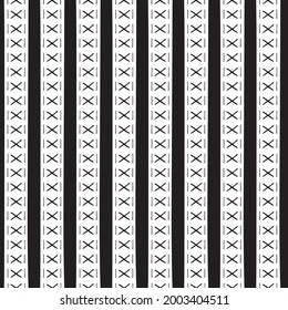 Stripes and crosses geometric vector seamless pattern.