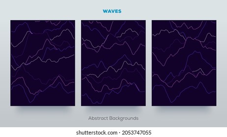 Stripes and curves.Abstract dynamic waving background.