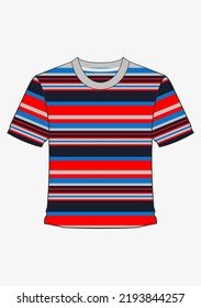 stripes design vecktor illustration with short sleeves t-shirt 