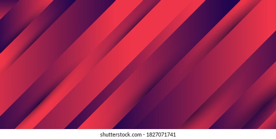 Stripes diagonal pattern blue and pink vibrant gradient color background texture minimal style. Vector illustration