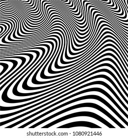 Stripes distortion background. Vector illustration.