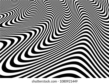 Stripes distortion background. Vector illustration.