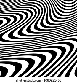 Stripes distortion background. Vector illustration.