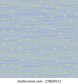Stripes and dots abstract hand drawn geometric background. Seamless pattern.