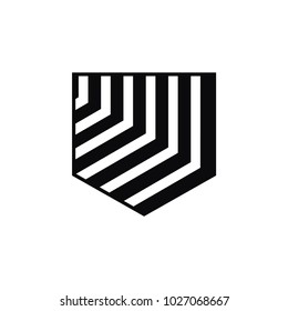 stripes emblem logo vector