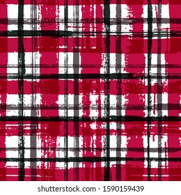 Stripes geometric textile seamless vector pattern. Vintage repeating lines background. Geometric casual print design for textile with stripes. Modern sketch graphics. Lines art tablecloth pattern.