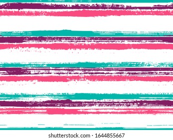 Stripes geometric textile seamless vector pattern. Ink paint lines textured background. Geometric casual print design for textile with stripes. Simple backdrop grafitti. T-shirt fashion line pattern.