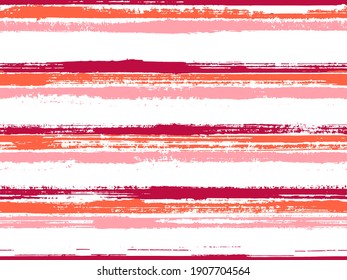 Stripes geometric textile seamless vector pattern. T-shirt fashion line pattern. Geometric casual print design for textile with stripes. Dry ink art lines background. Trendy colors design.